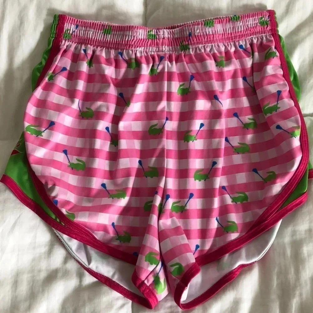 Chill Life Lacrosse Shorts size large pink alligators